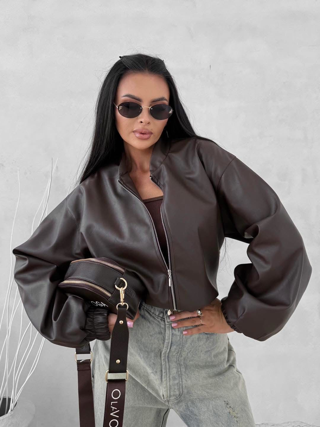 Skórzana Kurtka Olavoga SOFT SHADOW