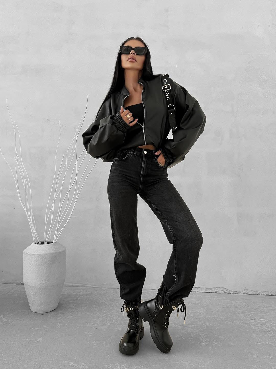 Skórzana Kurtka Olavoga SOFT SHADOW