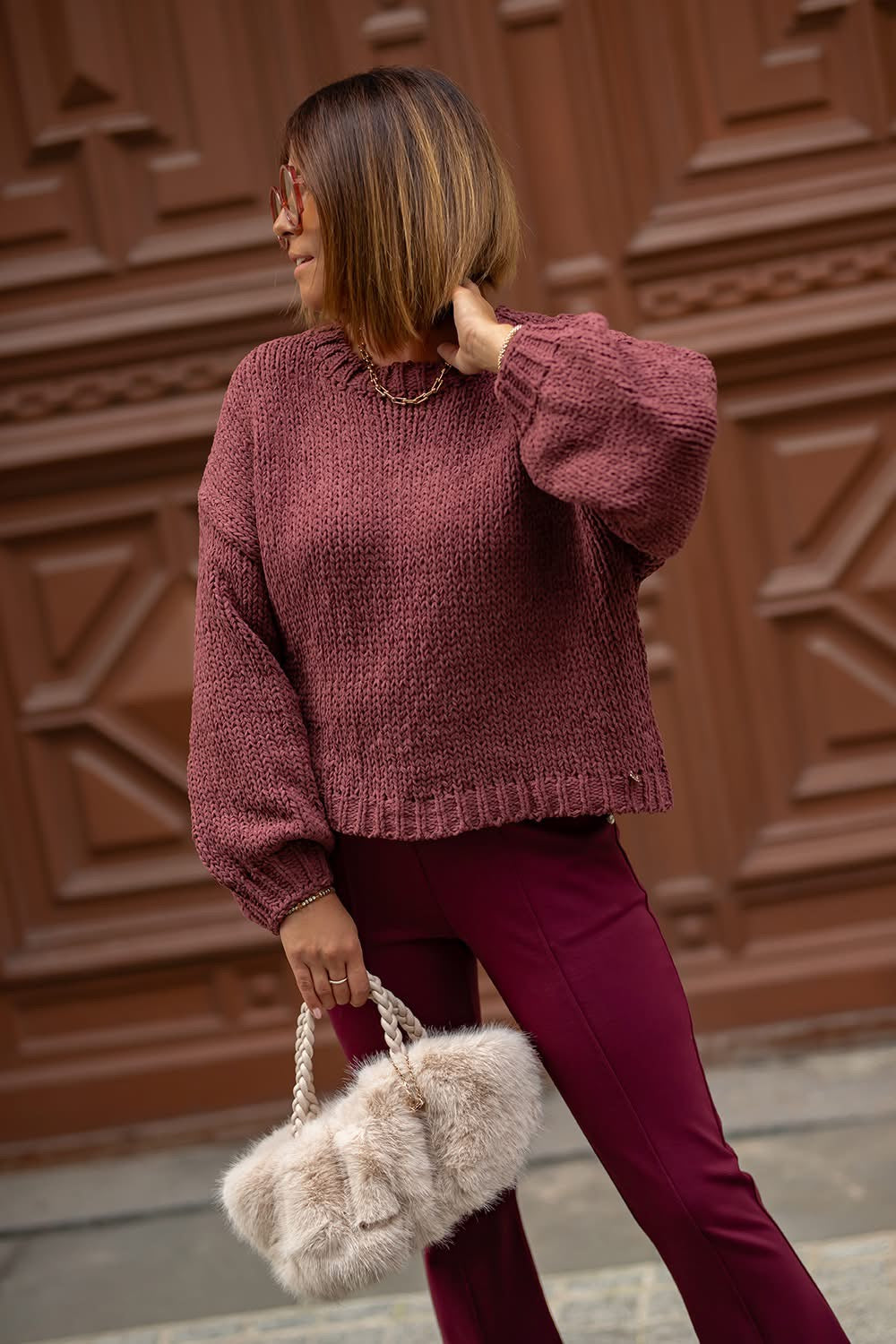 Sweter Dziergany Bastet