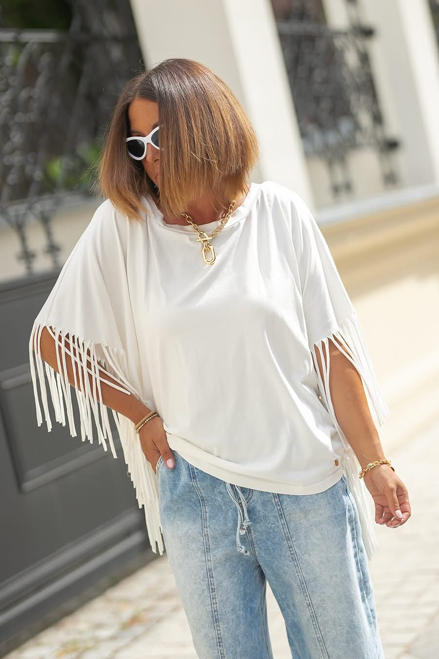 Bluzka z frędzlami Bastet